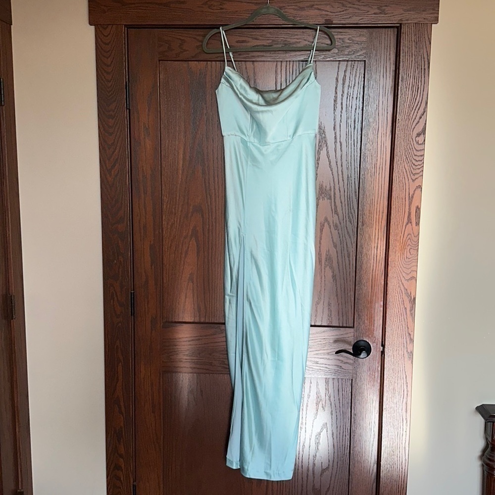 Nookie Dream Draped Gown in Mint Sz Medium. NWT - Picture 8 of 15